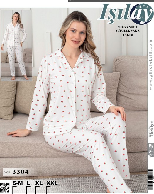 MİLAN SOFT GÖMLEK YAKA PİJAMA TAKIM