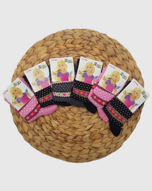 HAVLU KIZ ÇOCUK ÇORAP DESENLİ