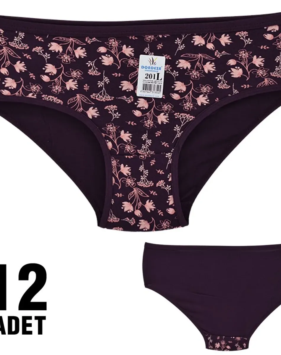 201 L DESENLİ KADIN KÜLOT