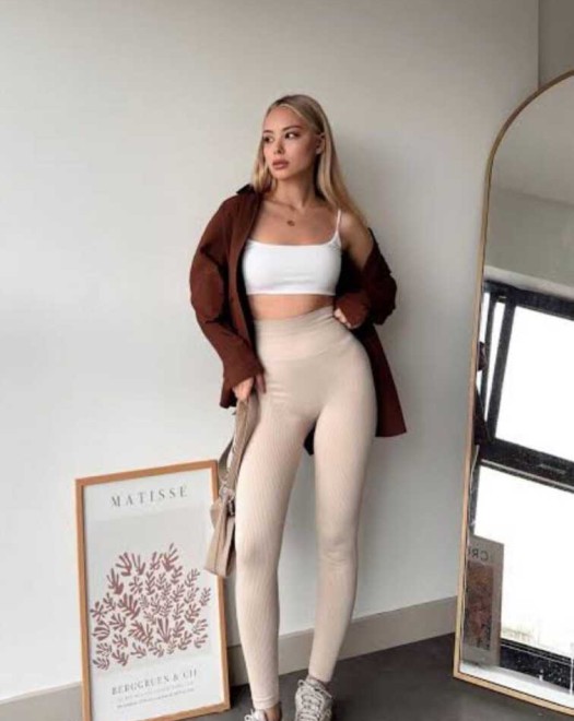 FİTİLLİ ŞARDONLU KADIN TAYT