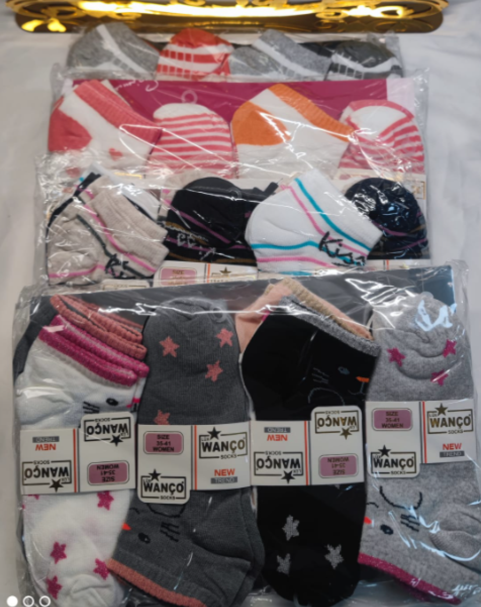 VİP ÜÇLÜ BAYAN PATİK (not:desenler karışktır)