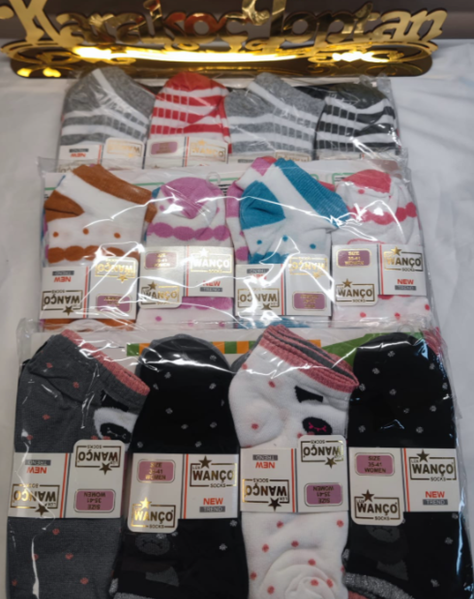 VİP ÜÇLÜ BAYAN PATİK (not:desenler karışktır)