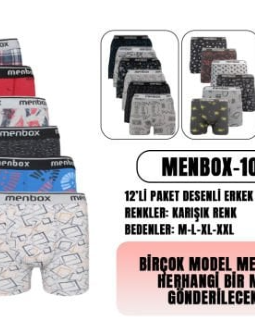 1052 DESENLİ LİKRALI ERKEK BOXER