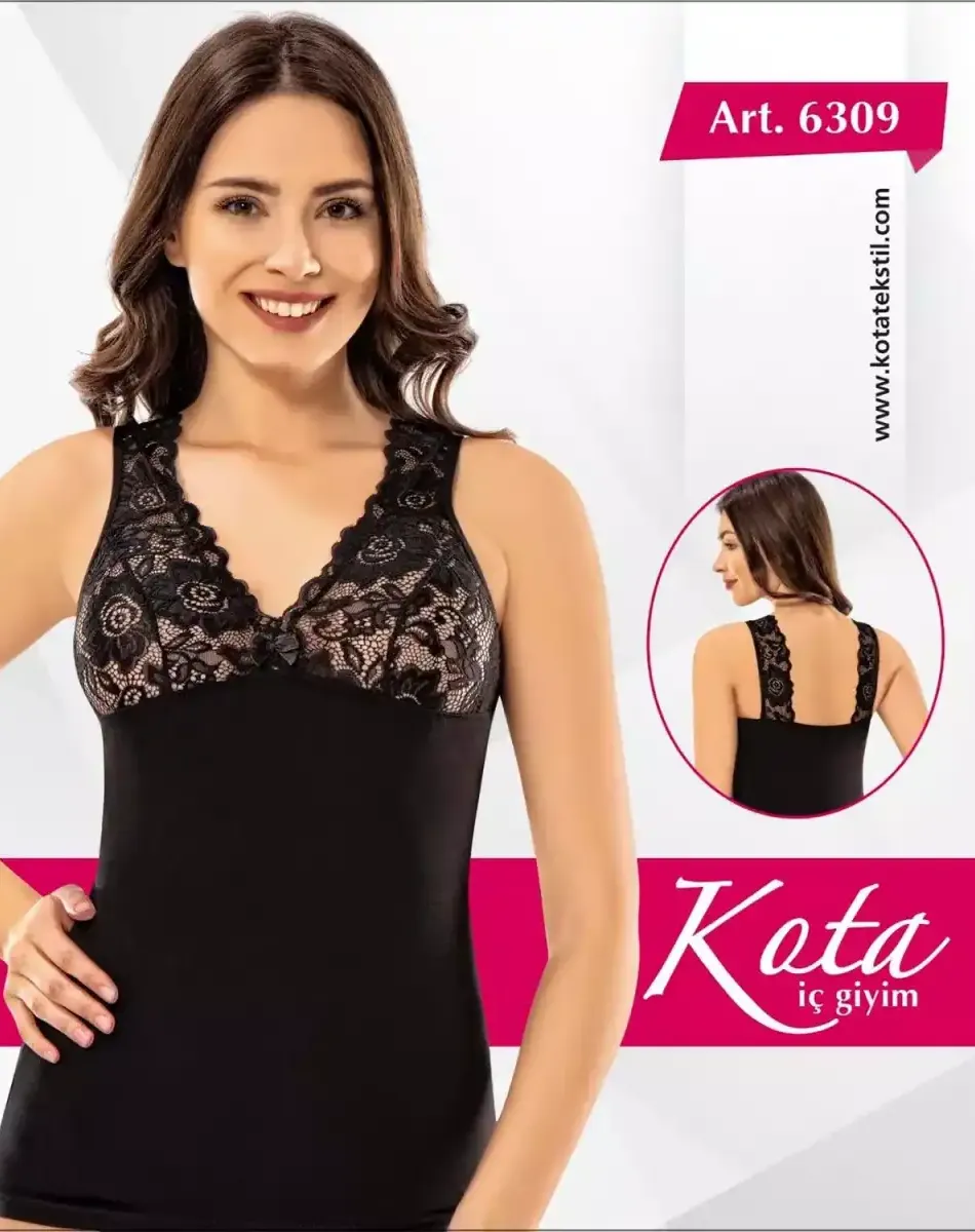 6309 GÖĞSÜ DANTELLİ KADIN ATLET