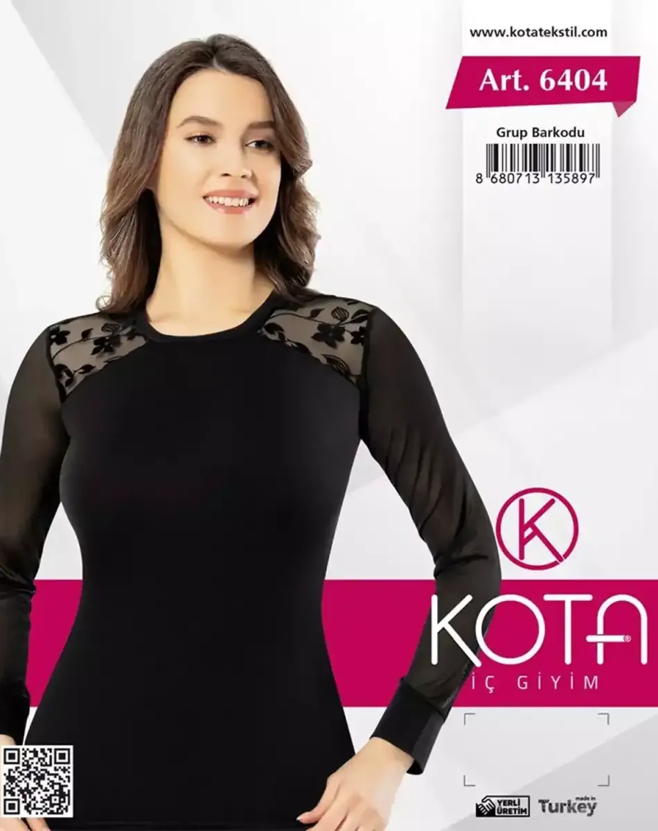 6404 DANTELLİ UZUNKOL BADY