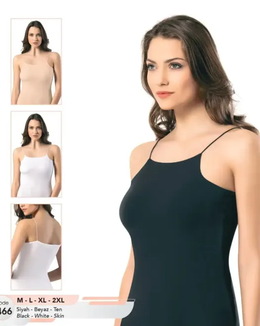 6466 İNCE ASKILI KADIN DÜZ ATLET