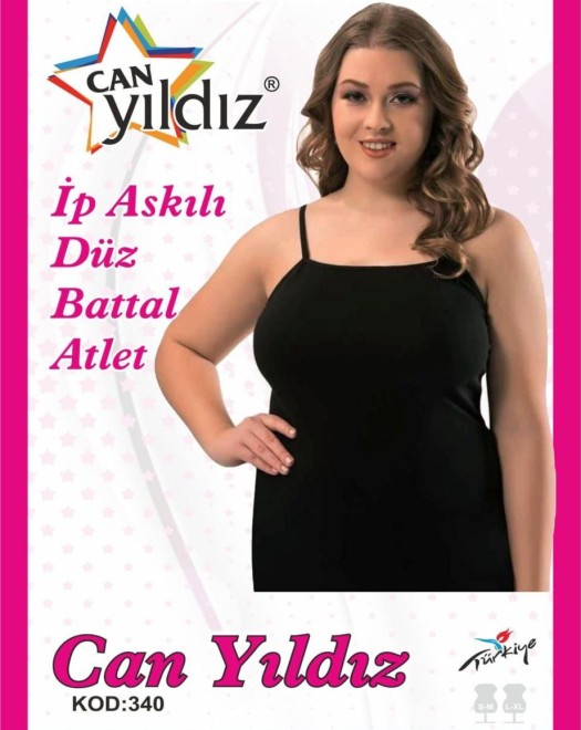 340 İP ASKILI DÜZ BATTAL ATLET