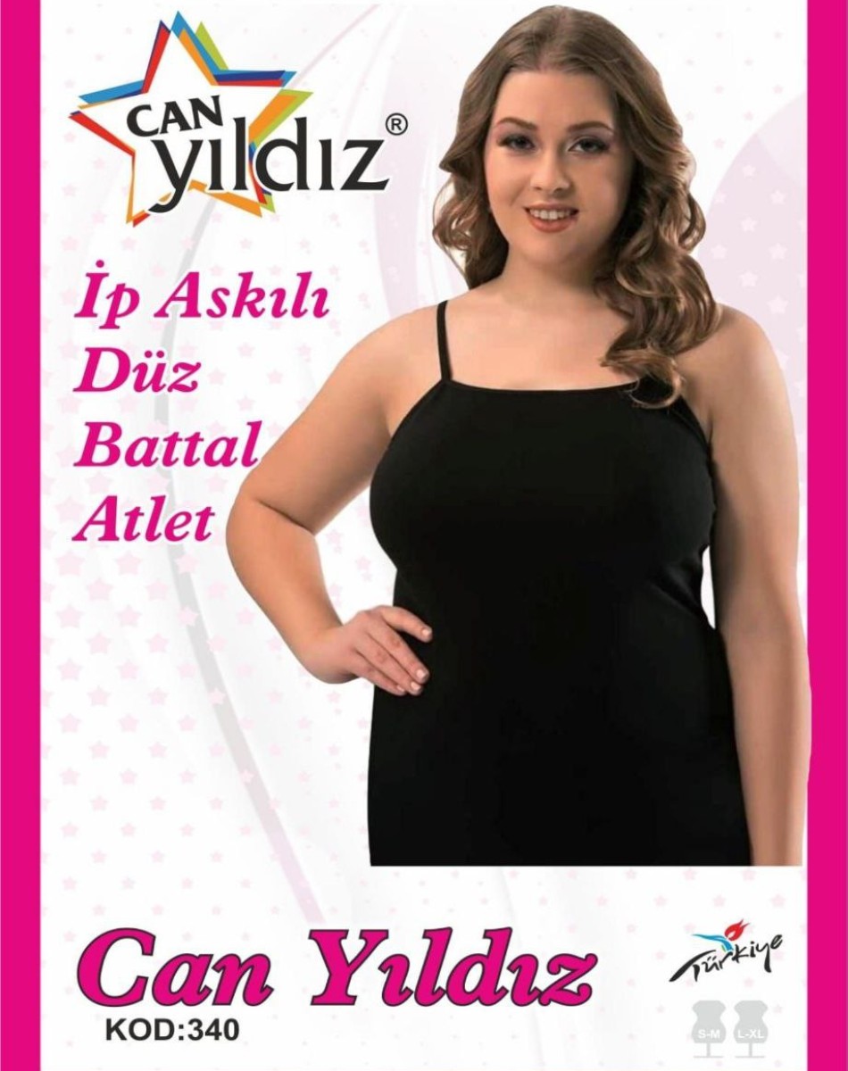 340 İP ASKILI DÜZ BATTAL ATLET