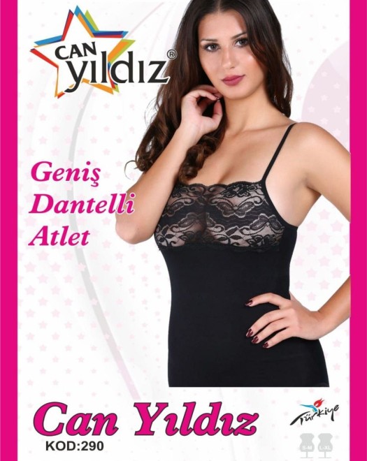 290 İP ASKILI DANTELLİ ATLET