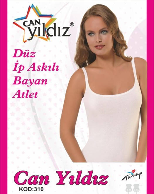 310 DÜZ  İP ASKILI BAYAN ATLET