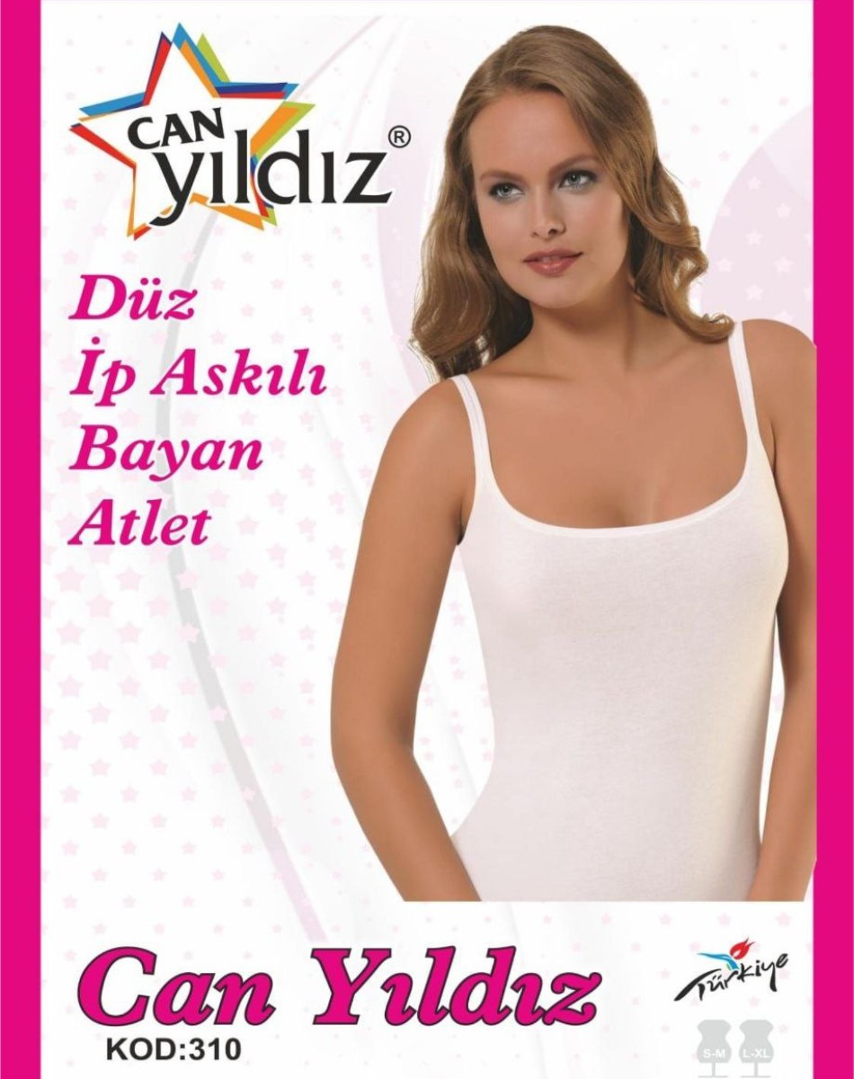 310 DÜZ  İP ASKILI BAYAN ATLET