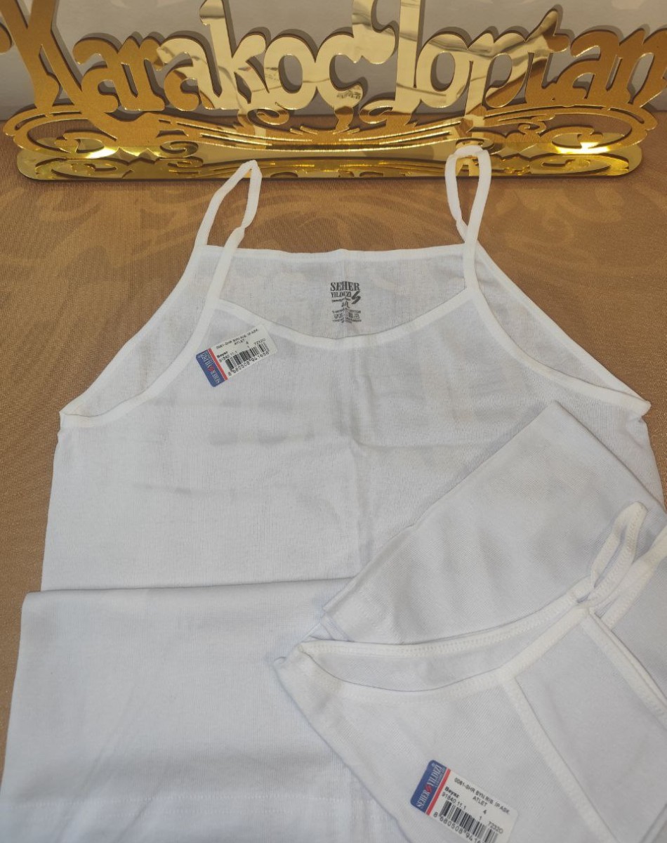 0061 İP ASKILI BAYAN ATLET DÜZ