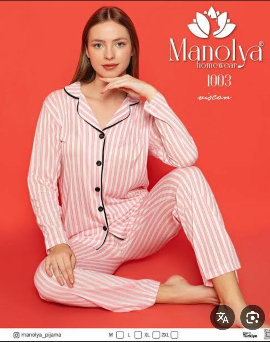1000 VİSKON DÜĞMELI BAYAN PİJAMA TAKIM