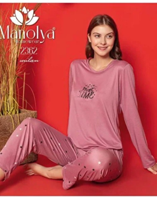 2364 MİLAN UZUN KOL BAYAN PİJAMA TAKIM