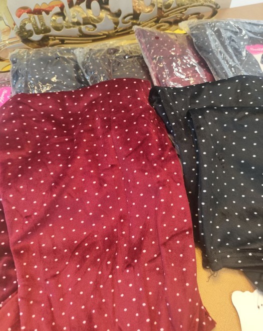 KADİFE PUANTİYELLİ TAYT