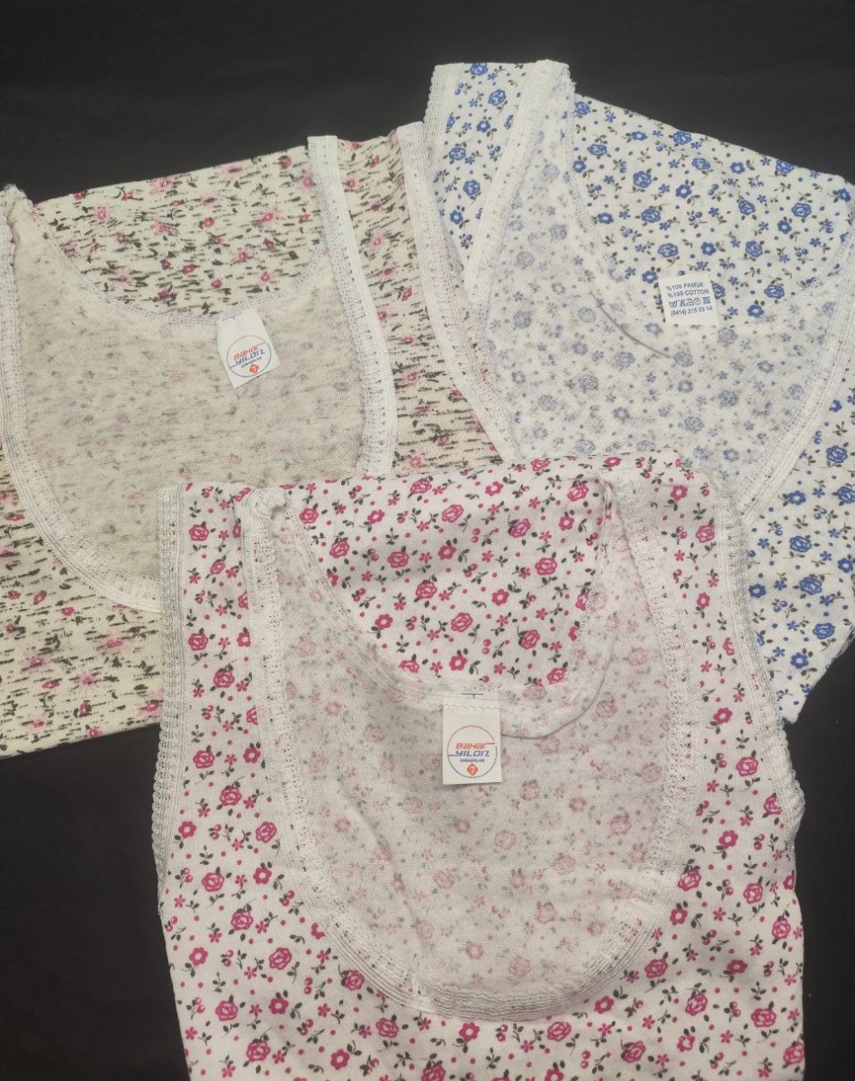 ÇİÇEKLI KALIN ASKILI ANNE ATLET