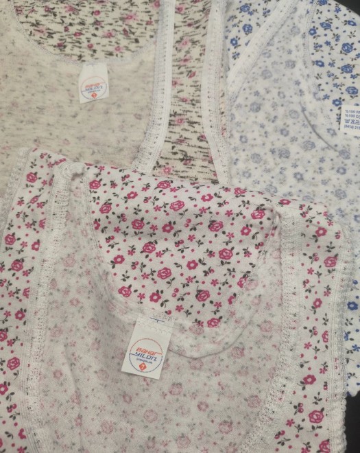 ÇİÇEKLI KALIN ASKILI ANNE ATLET