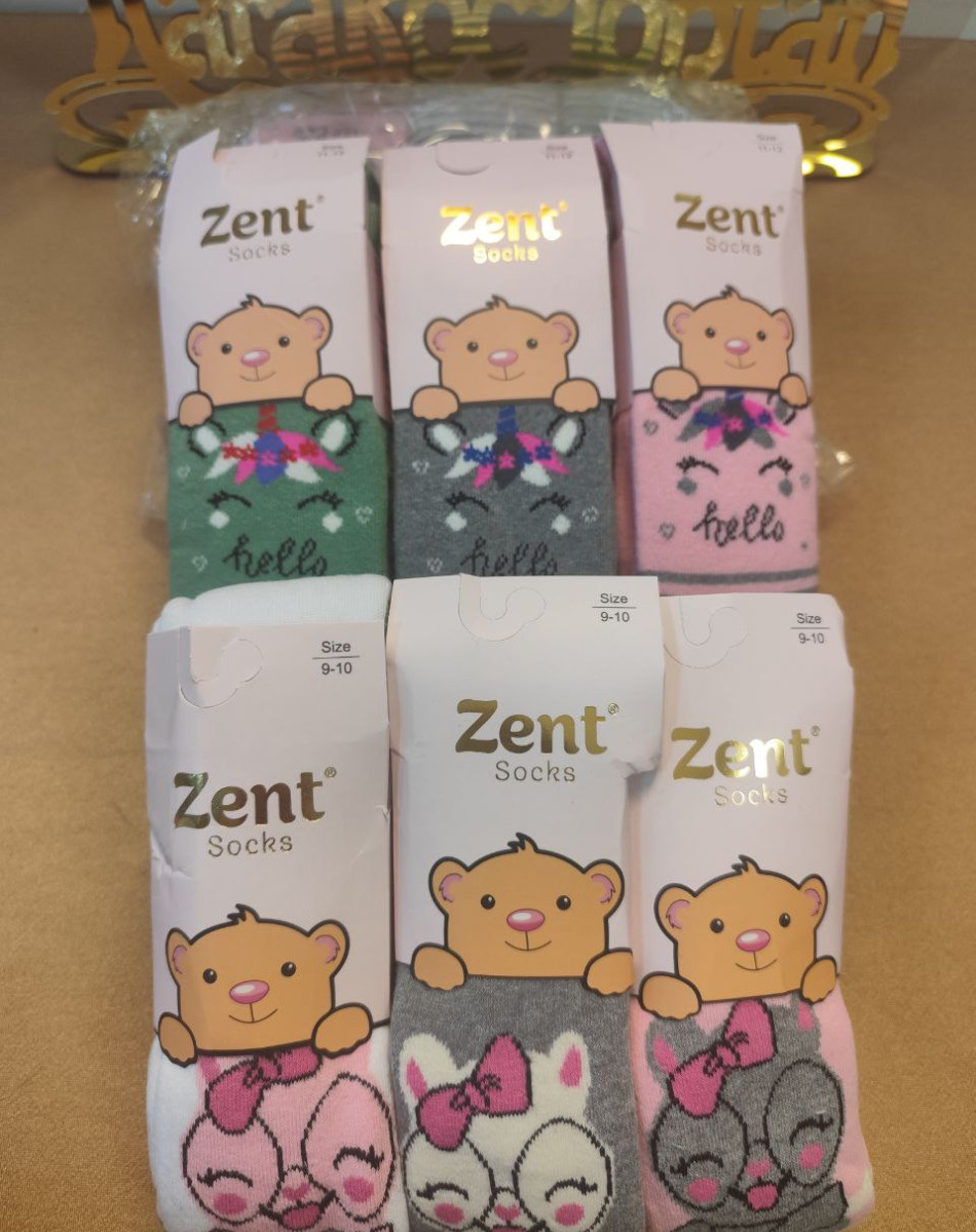 HAVLU KIZ ÇOCUK DESENLİ KÜLOTLU ÇORAP