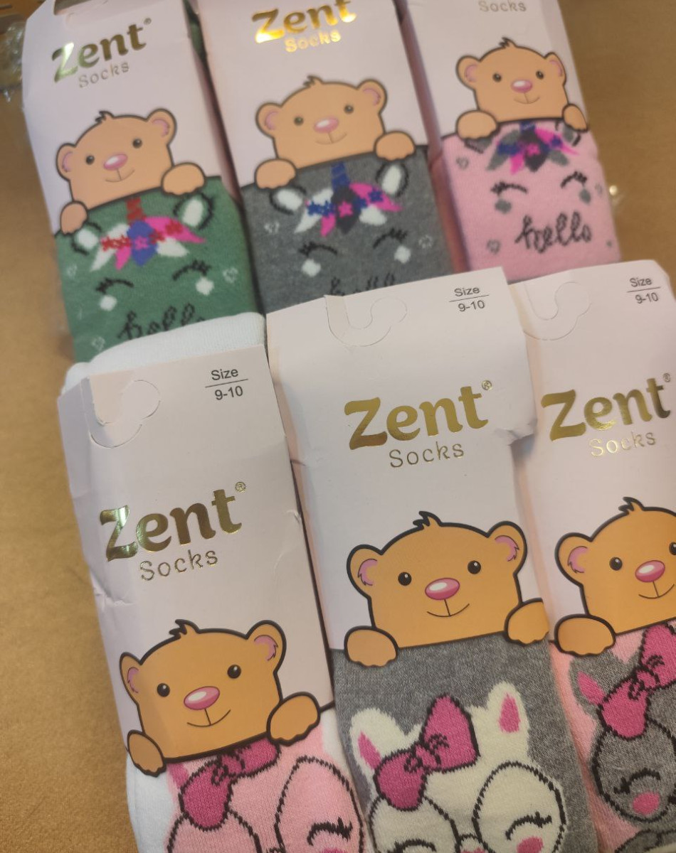 HAVLU KIZ ÇOCUK DESENLİ KÜLOTLU ÇORAP