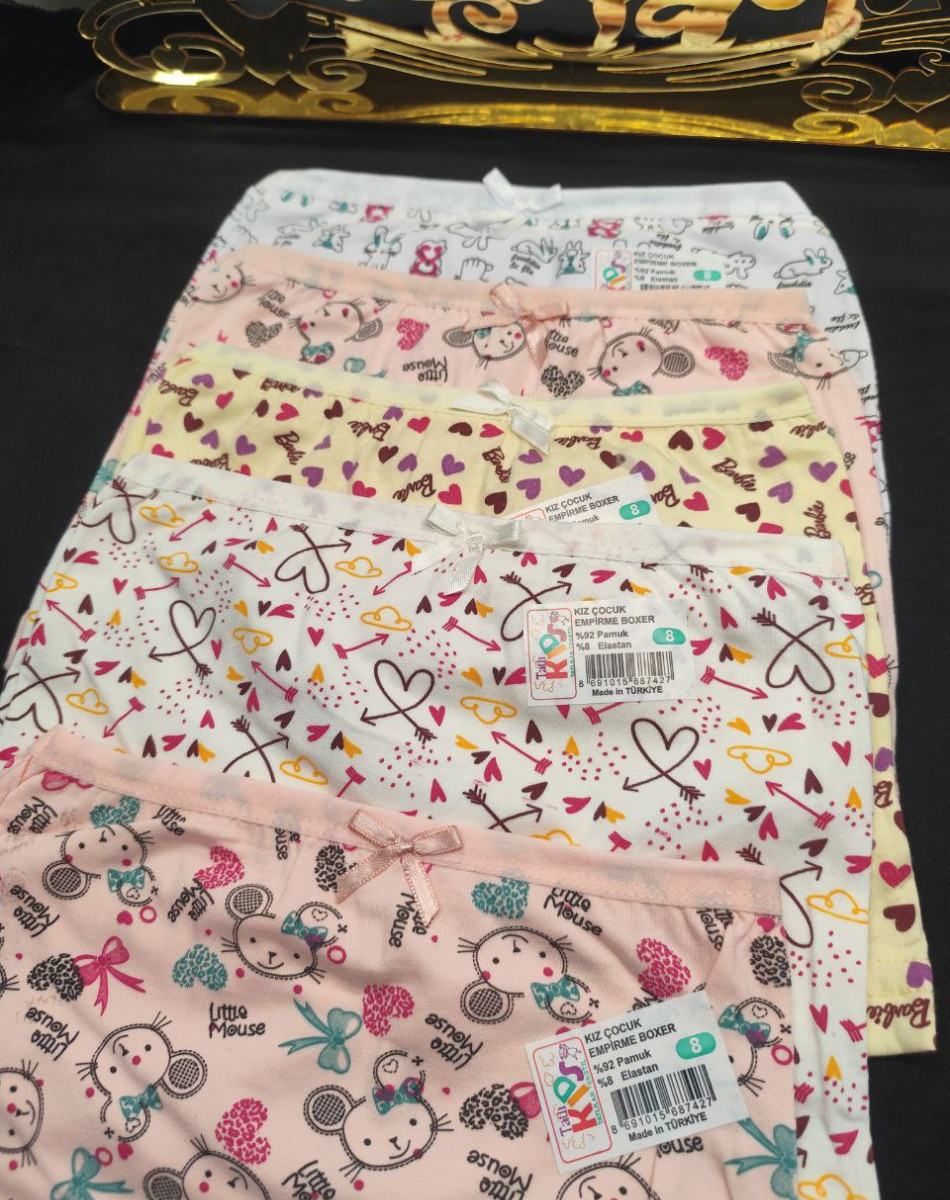 ÇOCUK KIZ DESENLİ BOXER
