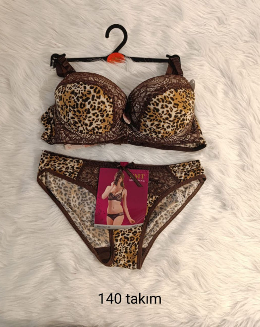 140 LEOPAR KURDELELİ SÜTYEN TAKIM