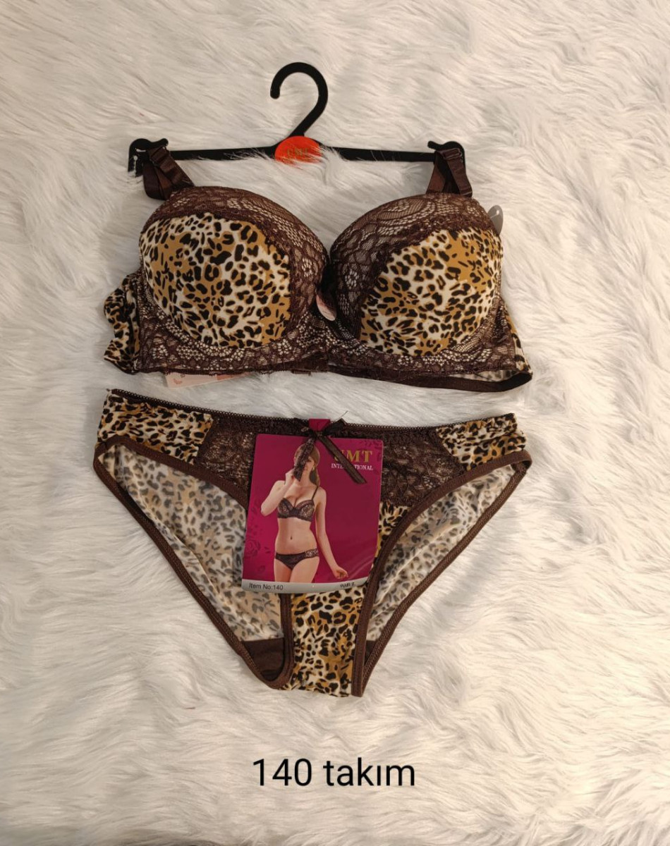 140 LEOPAR KURDELELİ SÜTYEN TAKIM