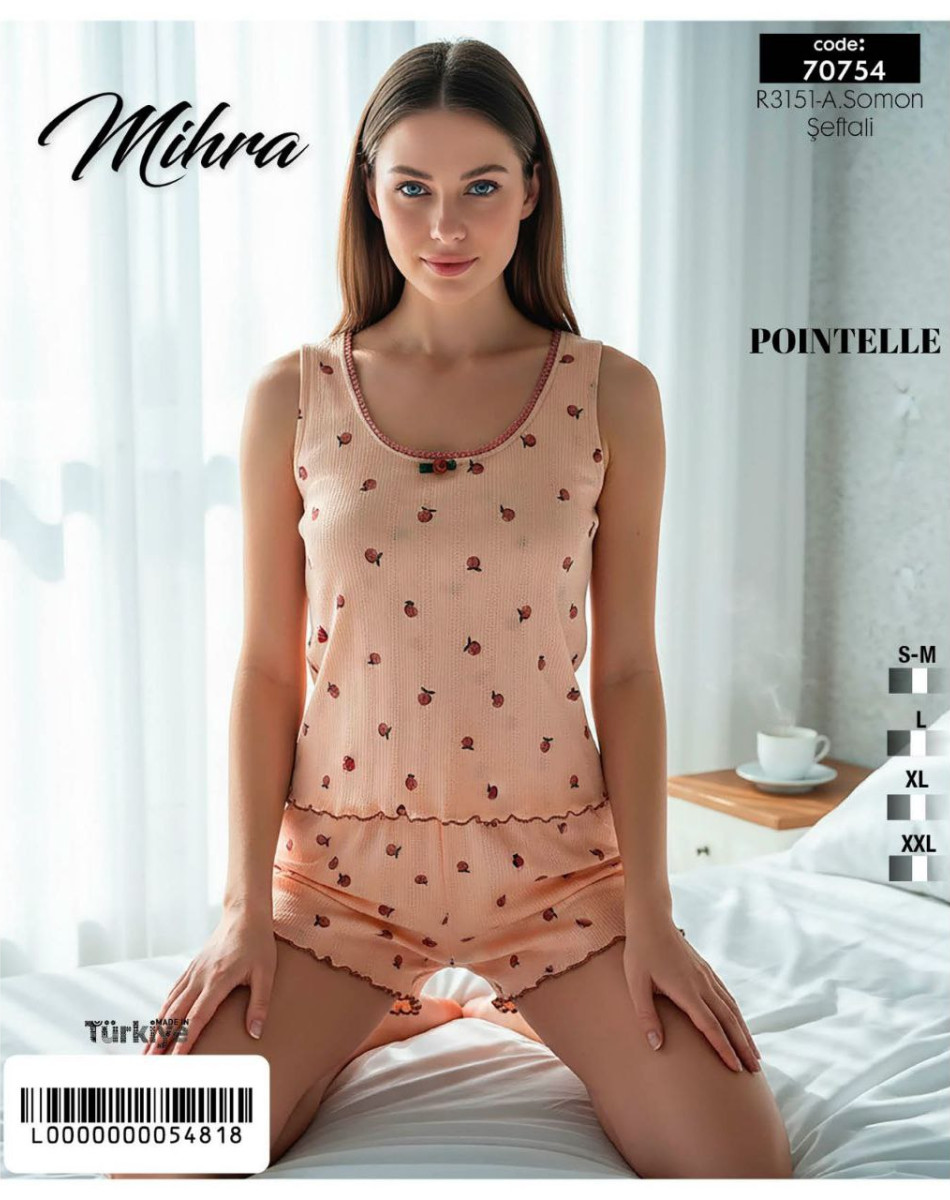 70754 POINTELLE DESENLİ BAYAN ŞORT TAKIM