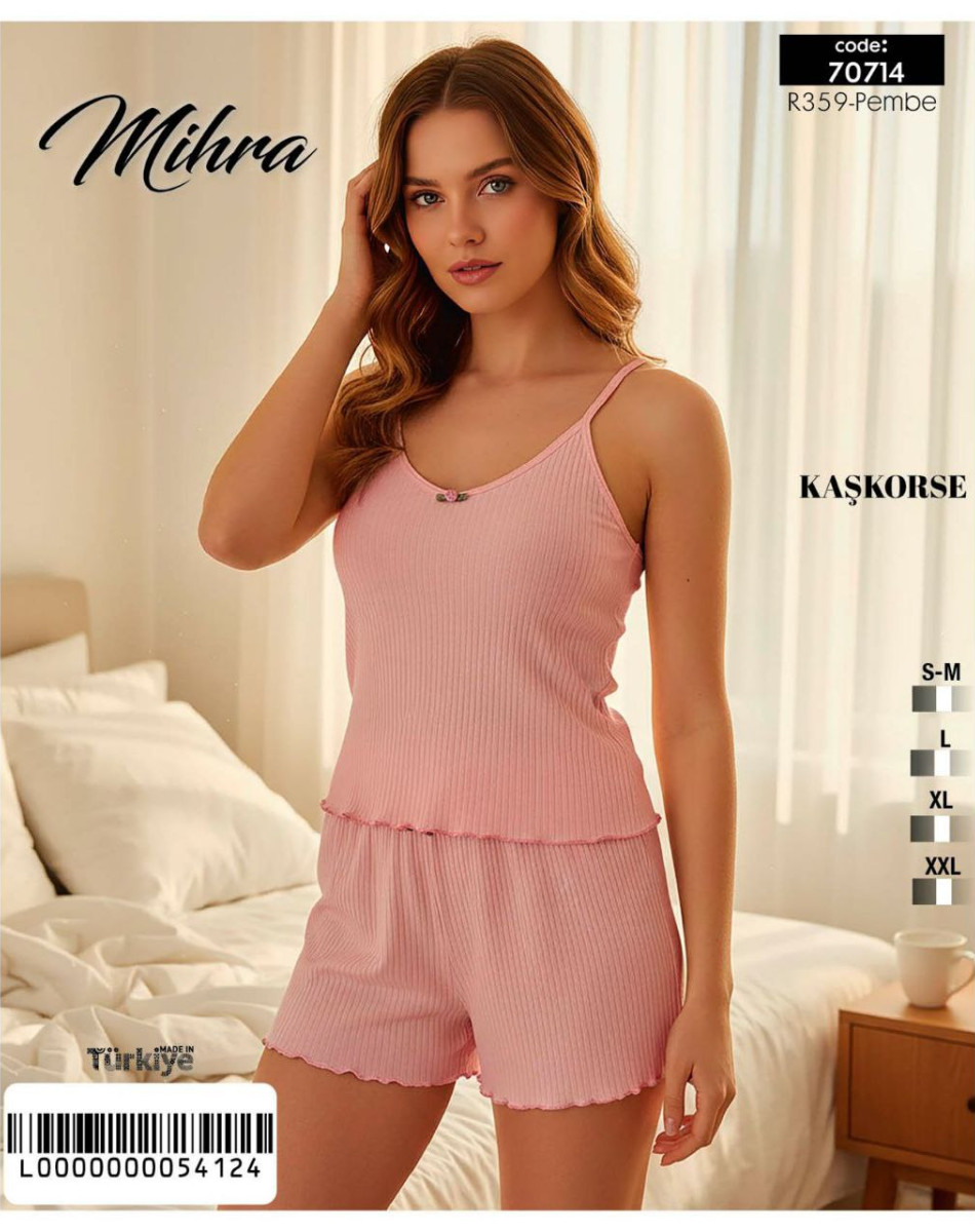 70825-70714 KAŞKORSE BAYAN İP ASKILI ŞORT TAKIM