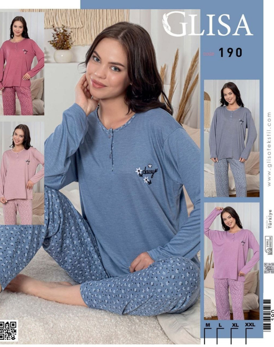 190-179 VİSKON BAYAN PİJAMA TAKIMI