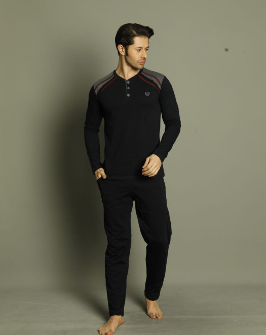 16701 SÜPREM UZUN KOL ERKEK PİJAMA TAKIM