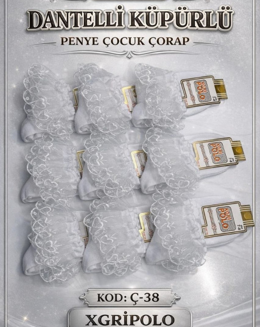 Ç-38 PENYE DANTELLİ KIZ ÇOCUK PATİK