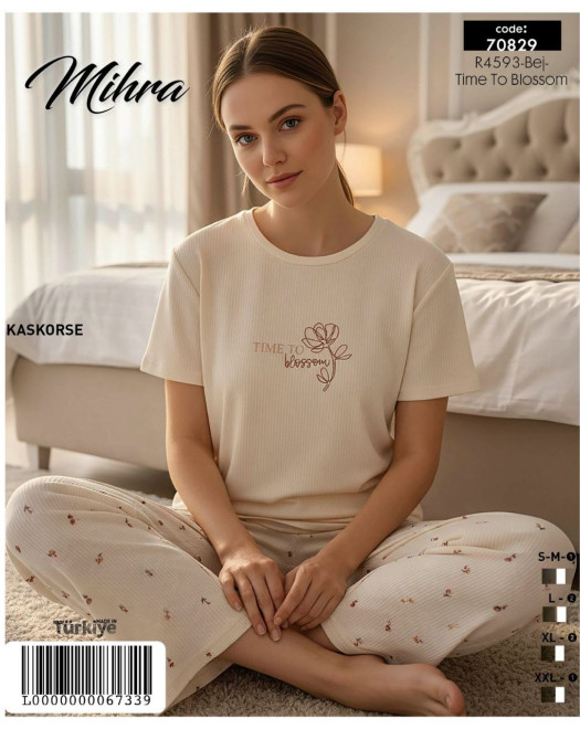 70829 KAŞKORSE KISA KOL PİJAMA TAKIM