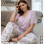 40506 RING VİSKON BAYAN KISA KOL BATTAL PİJAMA TAKIM