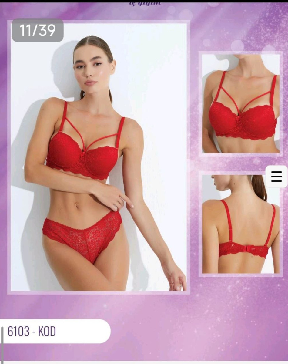 6103 FULL DANTEL DEKOLTE DOLGULU SÜTYEN TAKIMI