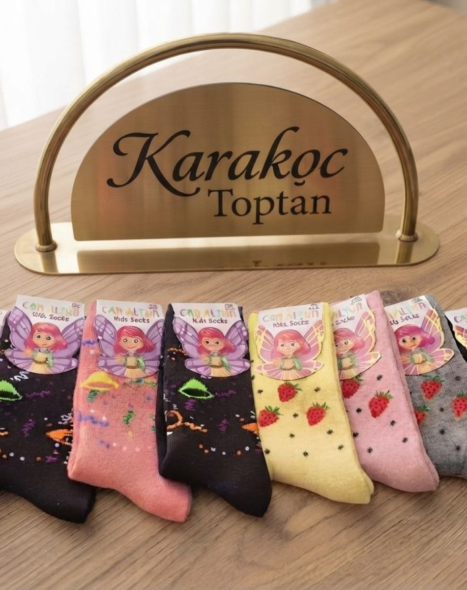 HAVLU KIZ ÇOCUK ÇORAP DESENLİ