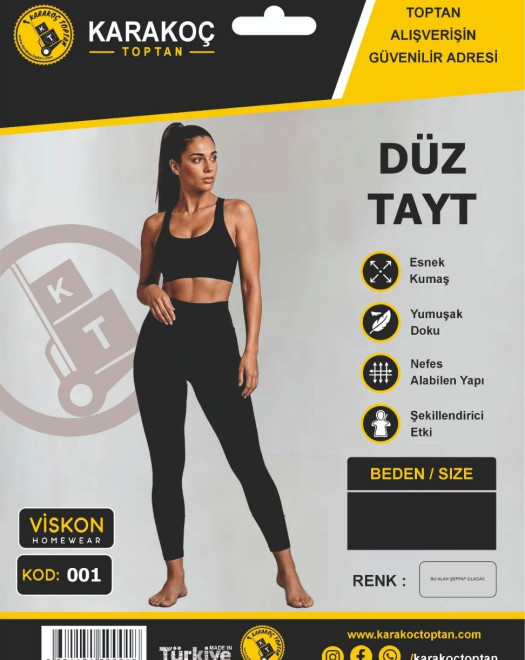 001 VİSKON SİYAH TAYT