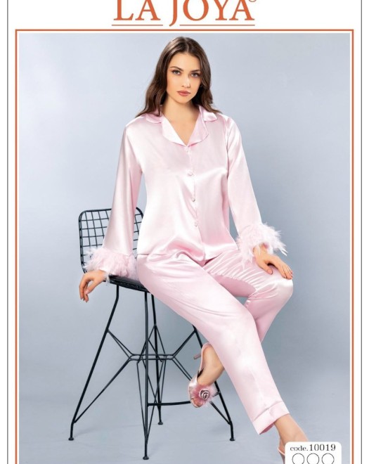 10020 SATEN PİJAMA TÜYLÜ TAKIM+