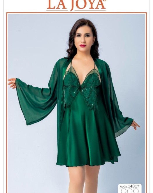 14017 İKİ'Lİ KISA SATEN SABAHLIK+