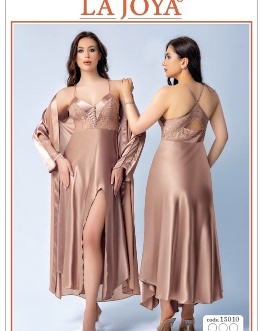 15005 İKİ'Lİ UZUN SATEN SABAHLIK+