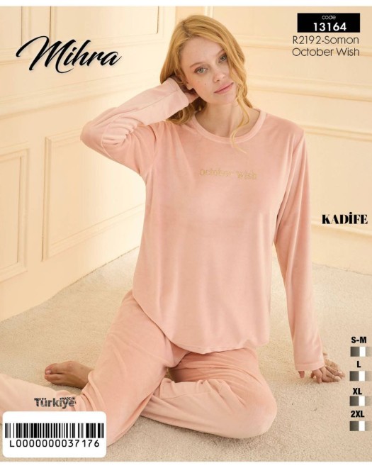 FIRANSIZ KADİFE PİJAMA TAKIMI 13164 +