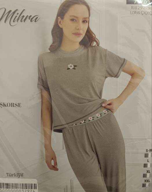 KAŞKORSE KISA KOL PİJAMA TAKIMI 70703 +