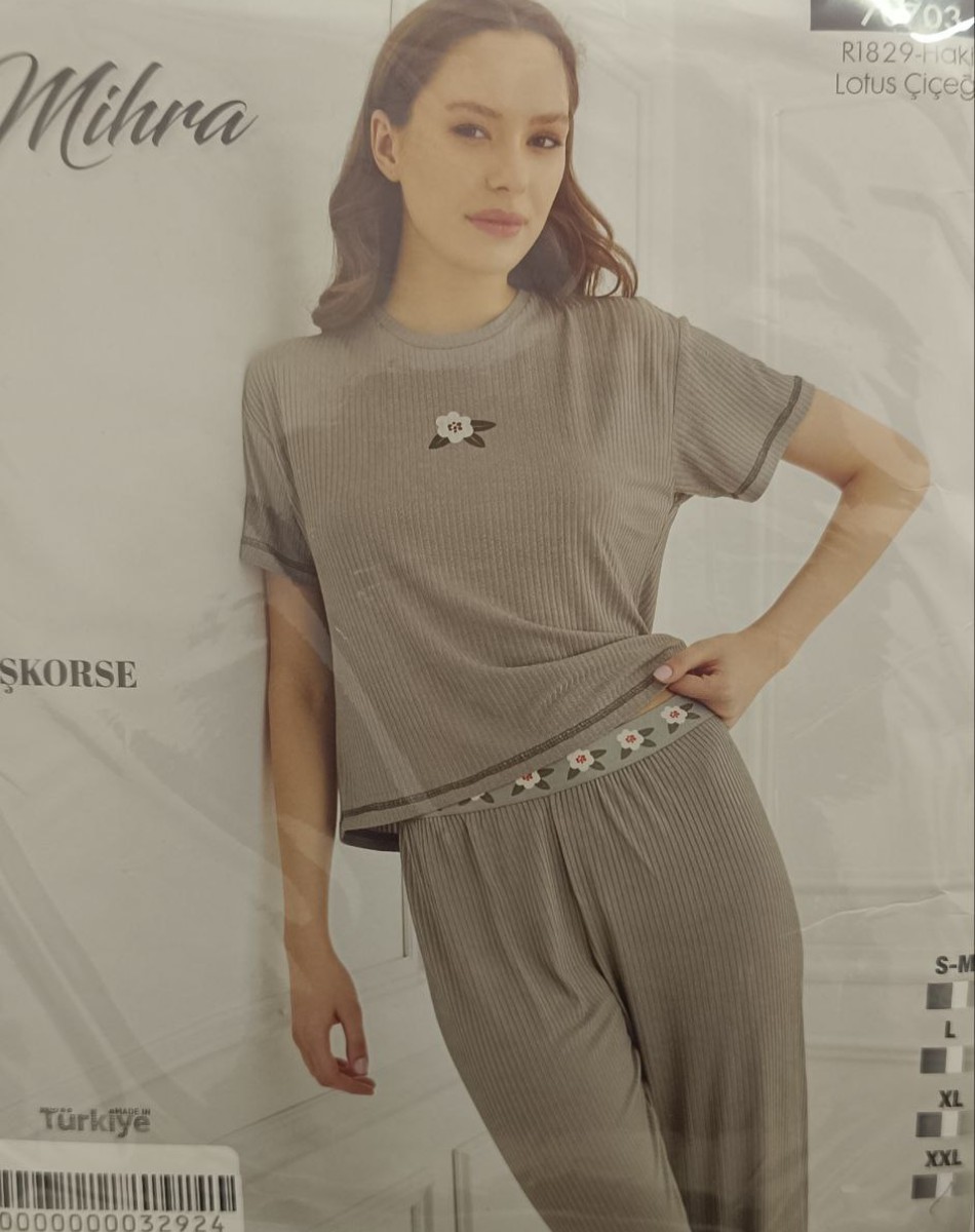 KAŞKORSE KISA KOL PİJAMA TAKIMI 70703