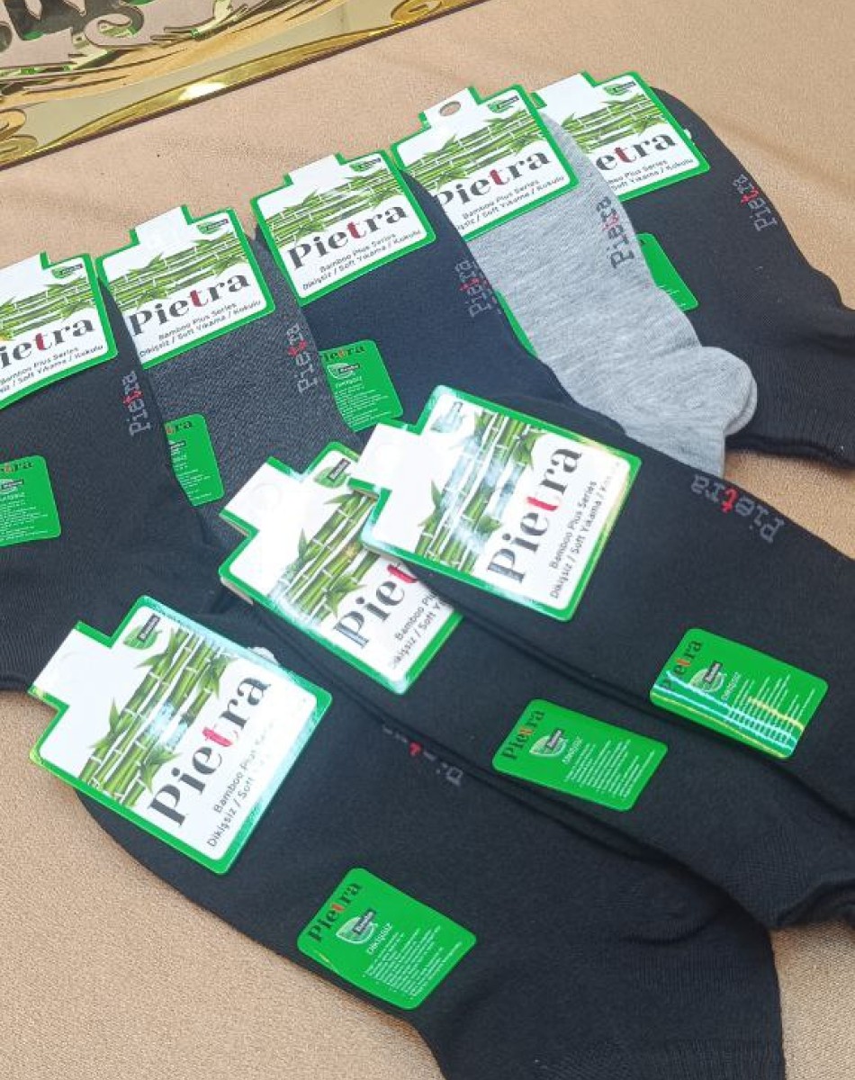 BAMBU DİKİŞSİZ YIKAMALI PARFÜMLÜ ERKEK KUTULU PATİK