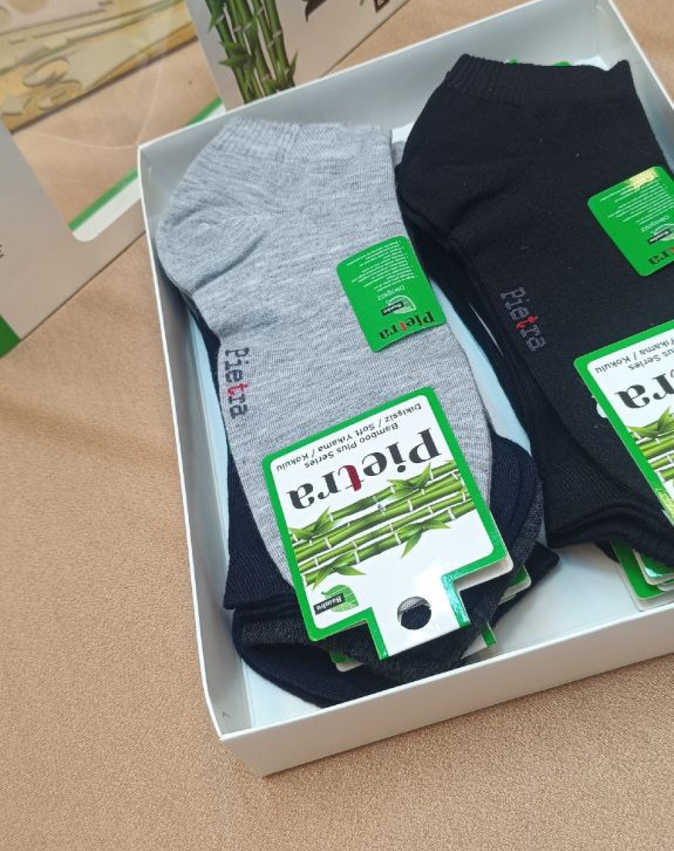 BAMBU DİKİŞSİZ YIKAMALI PARFÜMLÜ ERKEK KUTULU PATİK