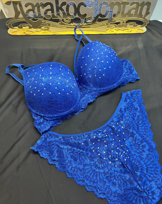 DANTELİ TAŞLI SERPME SÜTYEN TAKIM