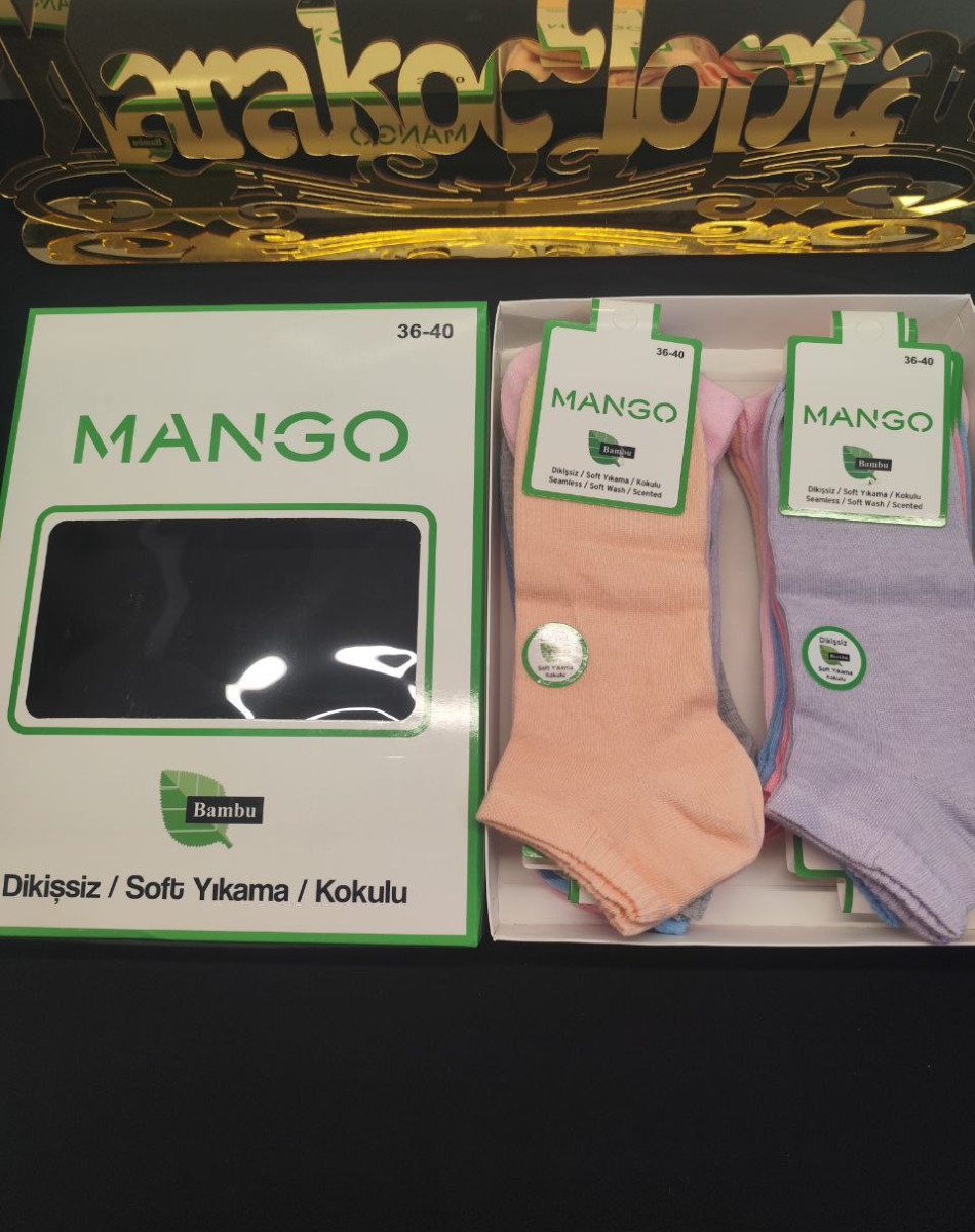 BAMBU DİKİŞSİZ YIKAMALI PARFÜMLÜ BAYAN KUTULU PATİK