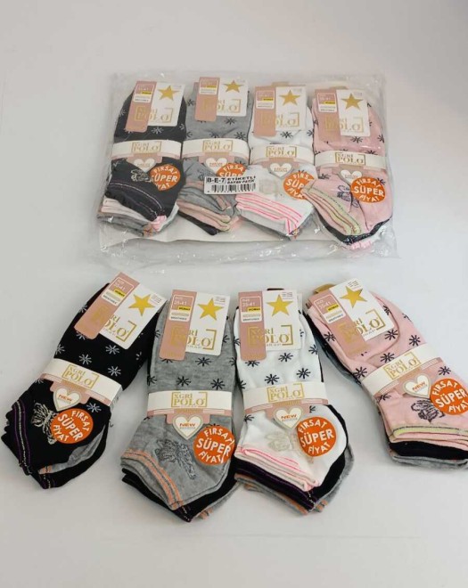 B-E-7 DESENLİ KADIN PATİK