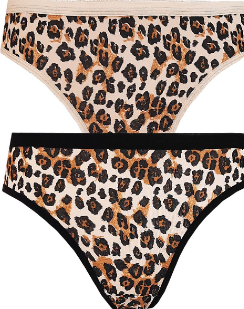 0125 LEOPAR ARKASI DÜZ BİKİNİ