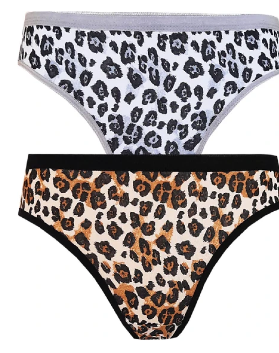 0125 LEOPAR ARKASI DÜZ BİKİNİ