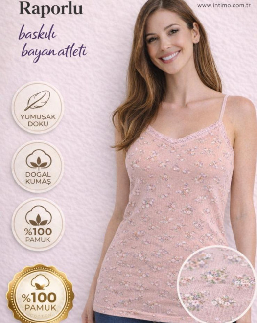 1815 COTTON EMP.SUR DANTELLİ ATLET BATTAL